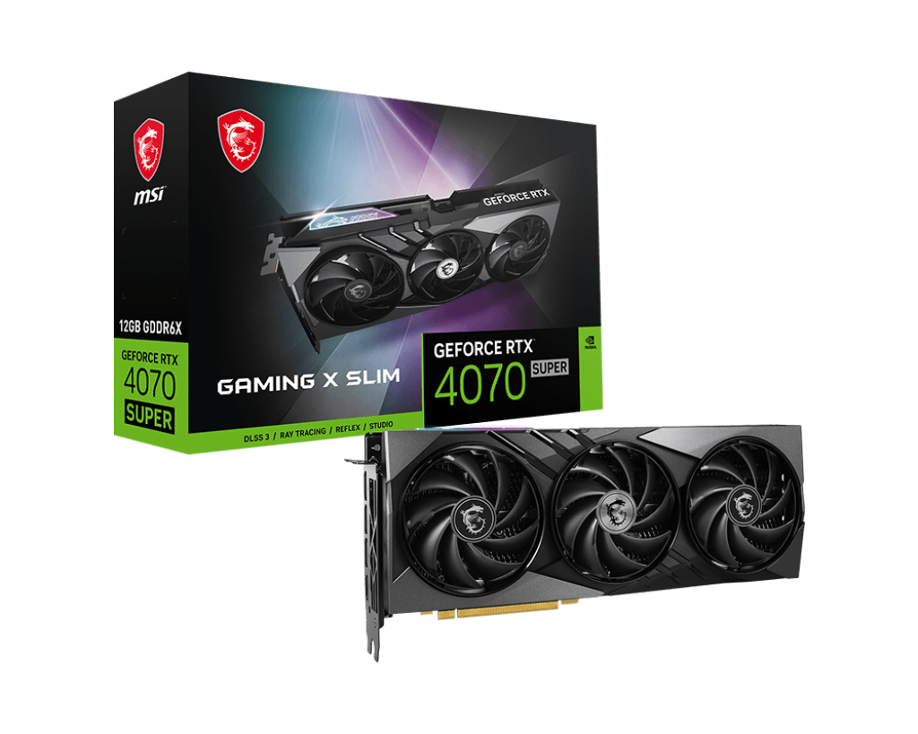 MSI RTX 4070 SUPER 12G 192BIT GDDR6X GAMING X SLIM (HDMI, 3XDP)
