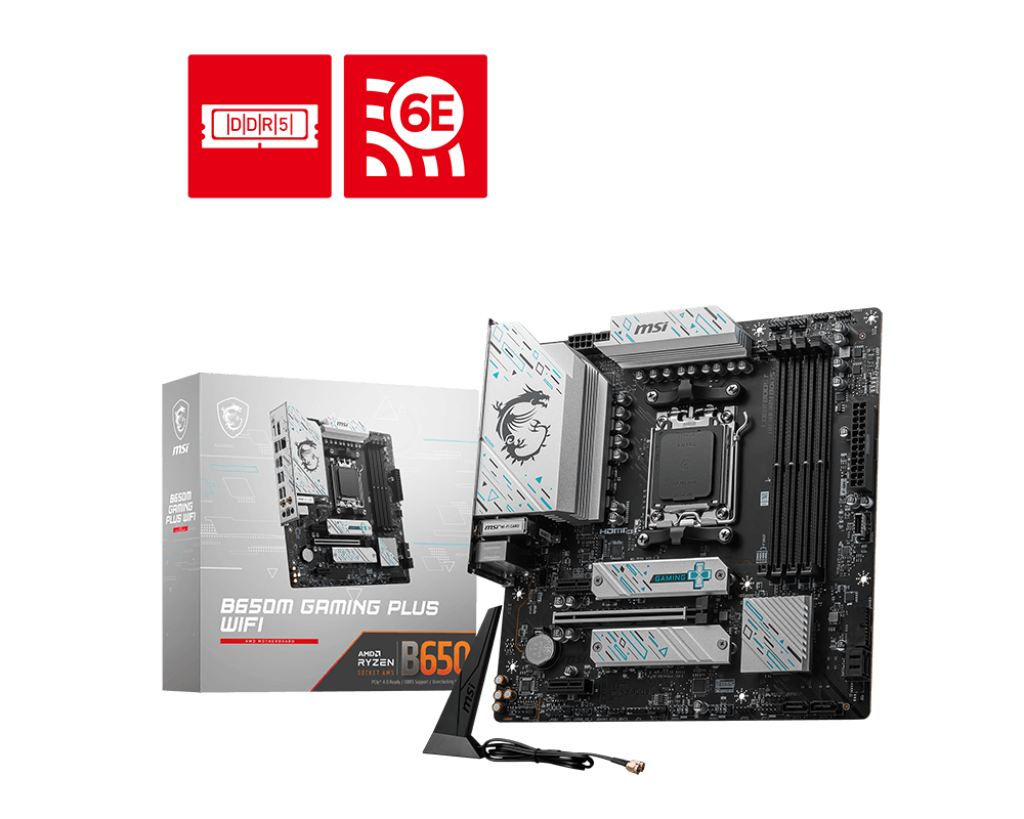 MSI B650M GAMING PLUS WIFI 4DDR5 2XM.2 MOTHERBOARD (HDMI, DP) WIFI+BT