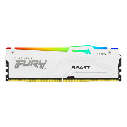 32GB (2X16GB) DDR5-6800 KF568C34BWEAK2-32 CL34 KINGSTON FURY BEAST RGB (WHITE)