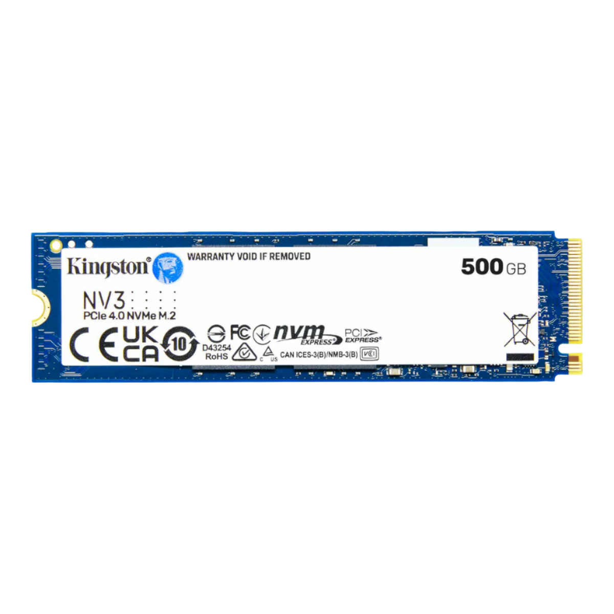 KINGSTON 500GB NV3 M.2 2280 GEN 4X4 NVME SSD (SNV3S/500G)