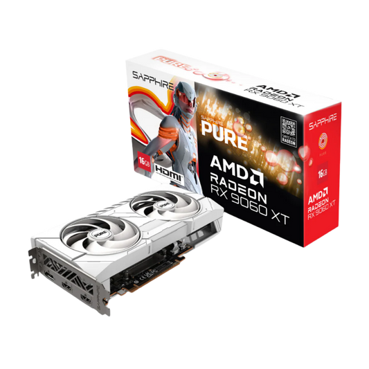 SAPPHIRE RX 9060XT 16GB 128BIT GDDR6 PURE GAMING OC WHITE (2XHDMI, DP)
