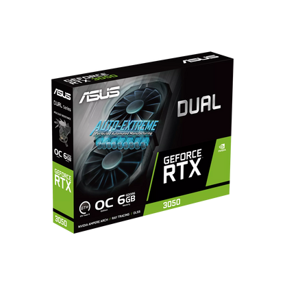 ASUS RTX 3050 6GB 96BIT GDDR6 DUAL-O6G (DVI, HDMI, DP)