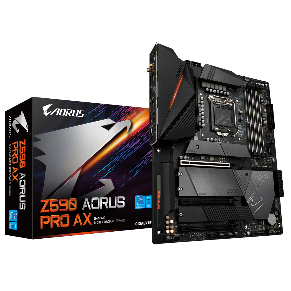 GIGABYTE Z590 AORUS PRO AX 4DDR4 4XM.2 MOTHERBOARD (DP) WIFI AX+BT