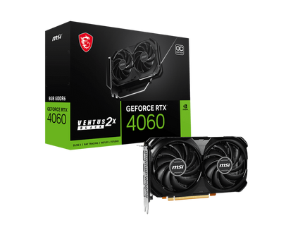 MSI RTX 4060 8G 128BIT GDDR6 VENTUS 2X BLACK OC (HDMI, 3XDP)