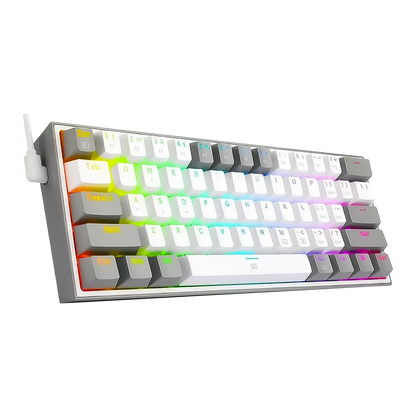 REDRAGON FIZZ RGB WIRED 60% MECHANICAL GAMING KEYBOARD (RED SWITCH/SWAPPBL)