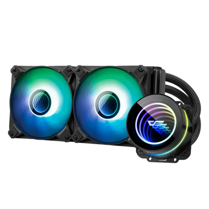 DARKFLASH TWISTER DX240 V2.6 ARGB AIO 240MM LIQUID CPU COOLER (LGA1700 READY)