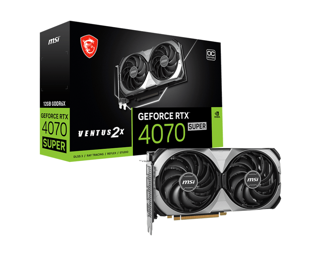 MSI RTX 4070 SUPER 12G 192BIT GDDR6X VENTUS 2X OC (HDMI, 3XDP)