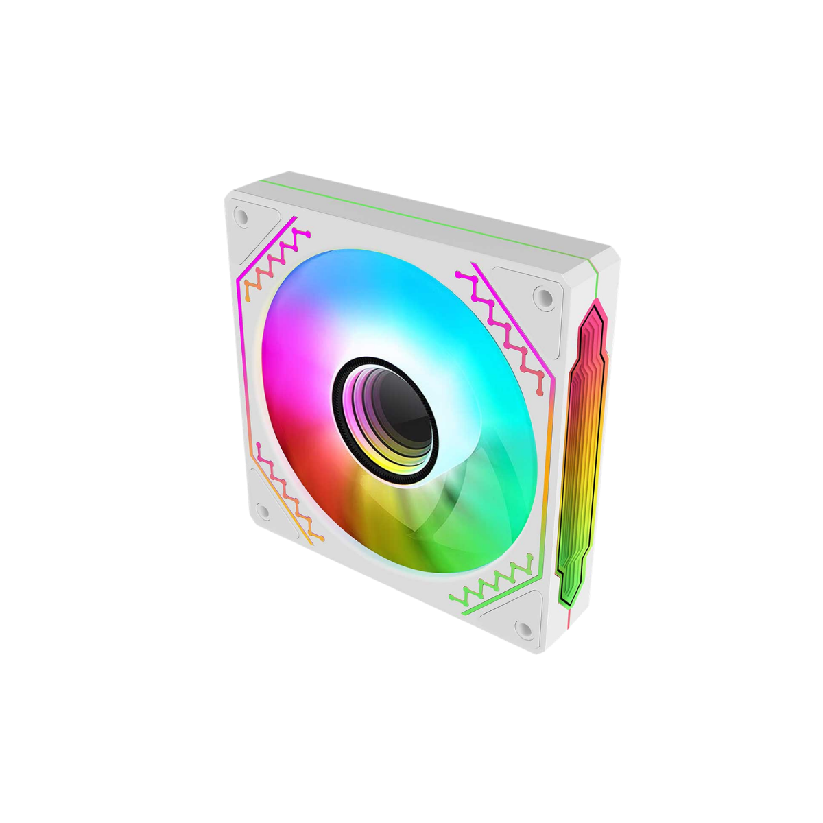 COOLMAN CM-03 INFINITY MIRROR LED ARGB COOLING FAN 1PACK (WHITE)