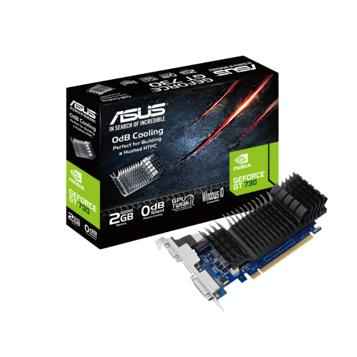 ASUS GT 730 2048MB 64BIT DDR5 SILENT (GT730-SL-2GD5-BRK) (HDMI, DVI, DB15)