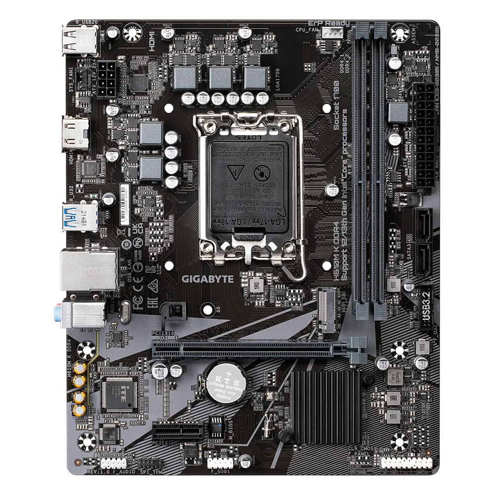 GIGABYTE H610M-K 2DDR4 M.2 MOTHERBOARD (HDMI)