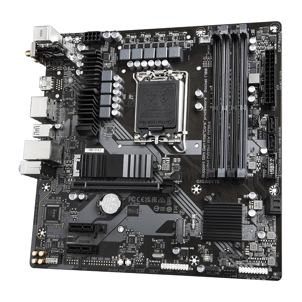 GIGABYTE B760M DS3H AX 4DDR4 2XM.2 MOTHERBOARD (HDMI, 2XDP) WIFI+BT