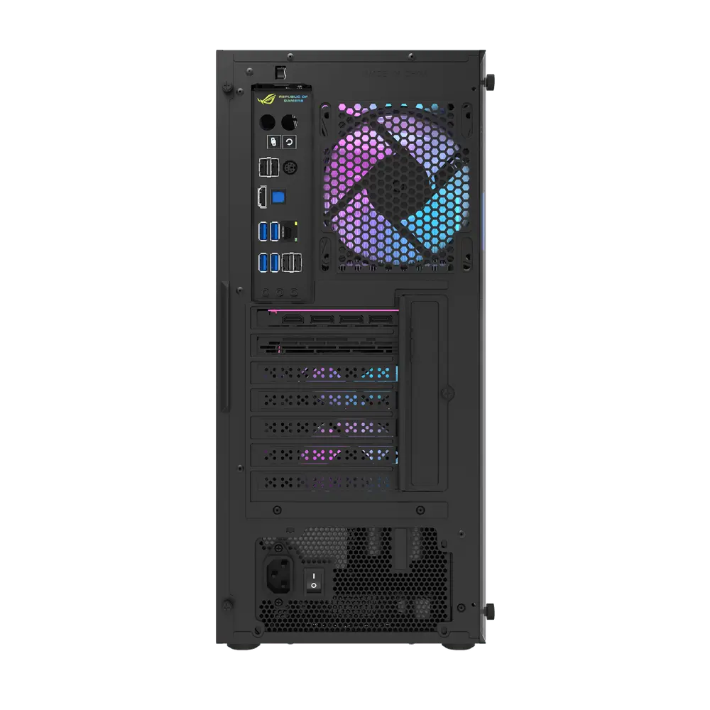 DARKFLASH DK361 ATX TOWER CASE W/ TEMPERED GLASS SIDE PANEL, 4 ARGB FANS (BLACK)