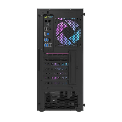 DARKFLASH DK361 ATX TOWER CASE W/ TEMPERED GLASS SIDE PANEL, 4 ARGB FANS (BLACK)