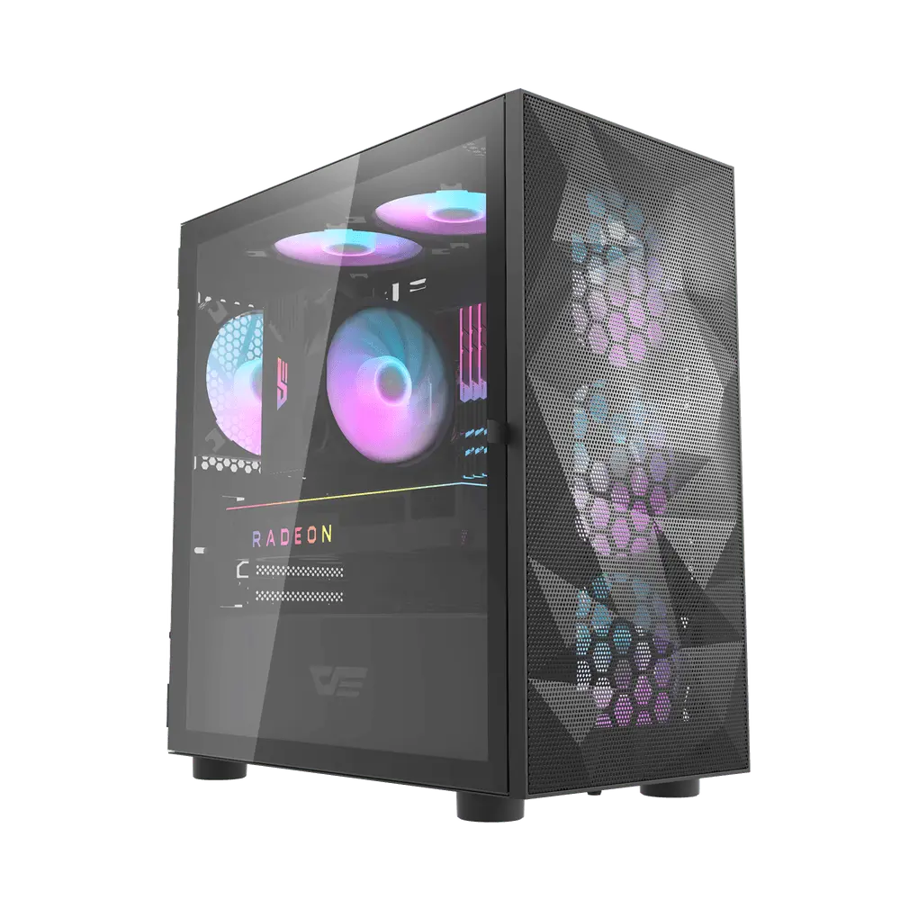 DARKFLASH DLM21 MICRO ATX CASE W/ TEMPERED WINDOW