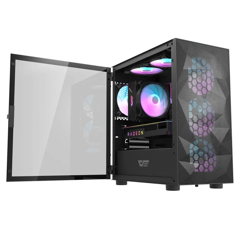 DARKFLASH DLM21 MICRO ATX CASE W/ TEMPERED WINDOW