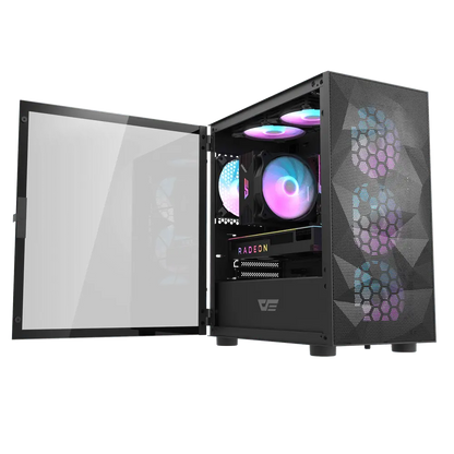DARKFLASH DLM21 MICRO ATX CASE W/ TEMPERED WINDOW
