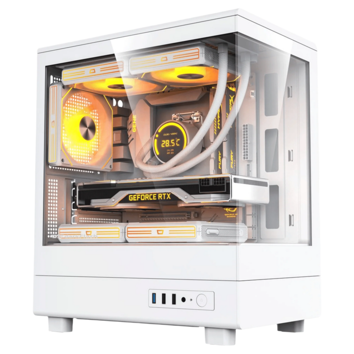 DARKFLASH DB330M M-ATX CASE W/TEMPERED GLASS PANORAMIC SIDE