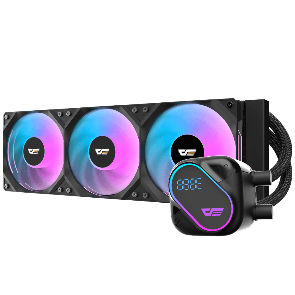 DARKFLASH EXPLORE DO360 ARGB AIO 360MM LIQUID CPU COOLER W/ DIGITAL DISPLAY