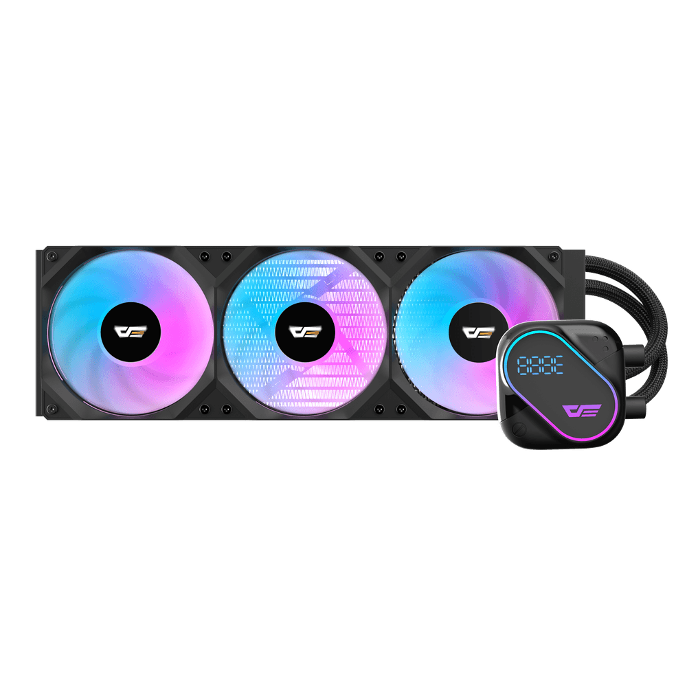 DARKFLASH EXPLORE DO360 ARGB AIO 360MM LIQUID CPU COOLER W/ DIGITAL DISPLAY
