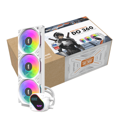 DARKFLASH EXPLORE DO360 ARGB AIO 360MM LIQUID CPU COOLER W/ DIGITAL DISPLAY