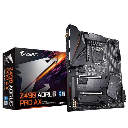 GIGABYTE Z490 AORUS PRO AX 4DDR4 2XM.2 MOTHERBOARD (HDMI) WIFI+BT