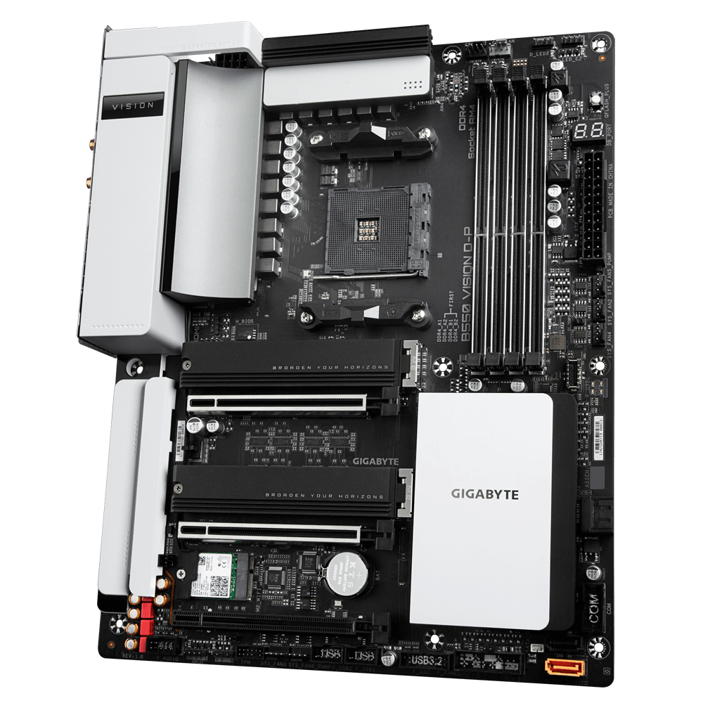 GIGABYTE B550 VISION D-P 4DDR4 2XM.2 MOTHERBOARD (HDMI, DP) WIFI+BT