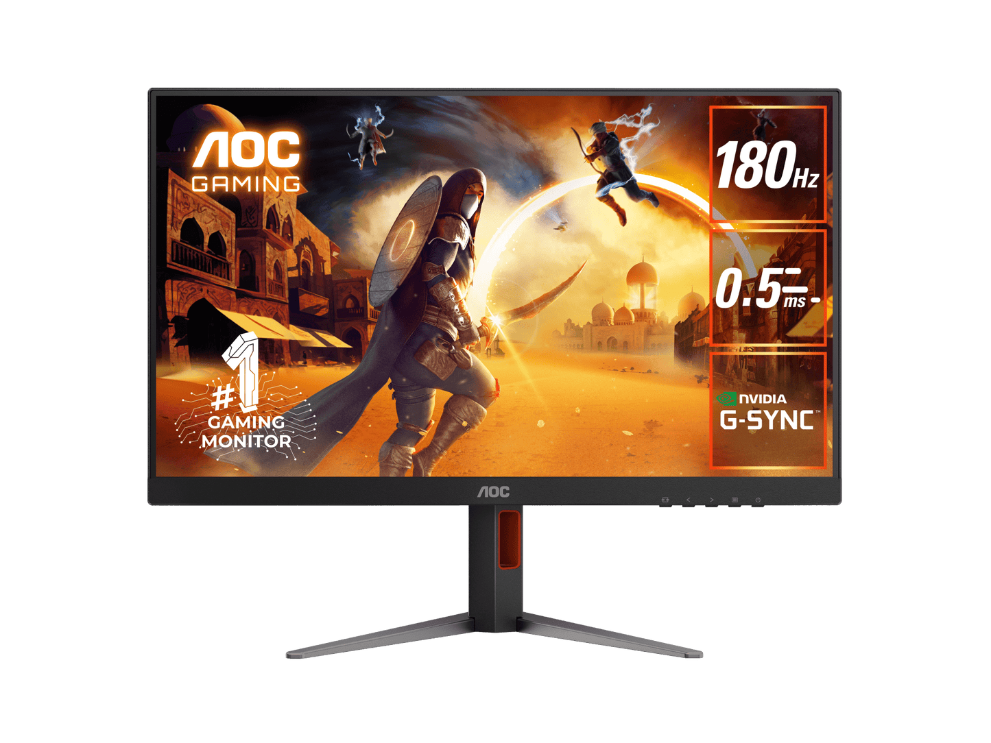 AOC 27G4 27" FHD IPS GAMING MONITOR 180HZ WLMNT W/ HAS (HDMI,DP)