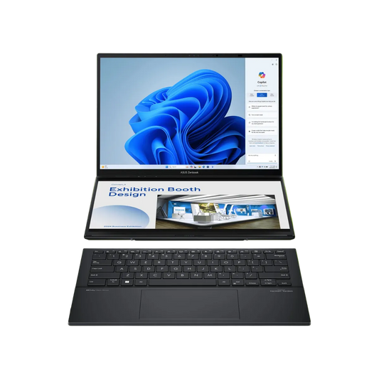 ASUS ZENBOOK DUO UX8406MA-PZ221WS ULTRA 7-155H/32GB/1TB NVME/14 120HZ/W11H/OFC21HS/TCH (GRY)