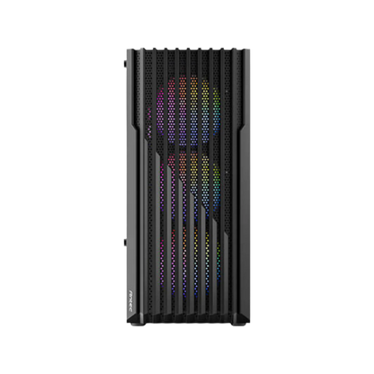 ANTEC AX22 ELITE MID TOWER CASE W/ TEMPERED GLASS SIDE PANEL, 4 RGB FANS (BLACK)