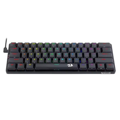 REDRAGON ELISE PRO RGB TRI-MODE 60-KEY MECHANICAL GAMING KEYBOARD (RED SWTCH/SWAPPBL)