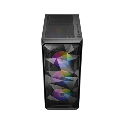 ANTEC AX83 ELITE MID TOWER CASE W/ TEMPERED GLASS SIDE PANEL, 4 RGB FANS (BLACK)