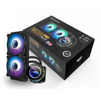 DARKFLASH TWISTER DX240 V2.6 ARGB AIO 240MM LIQUID CPU COOLER (LGA1700 READY)