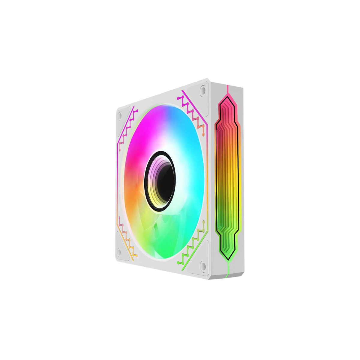 COOLMAN CM-03 INFINITY MIRROR LED ARGB COOLING FAN 1PACK (WHITE)
