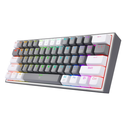 REDRAGON FIZZ RGB WIRED 60% MECHANICAL GAMING KEYBOARD (RED SWITCH/SWAPPBL)