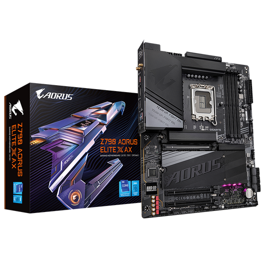 GIGABYTE Z790 AORUS ELITE X AX 4DDR5 4XM.2 MOTHERBOARD (HDMI, DP) WIFI+BT