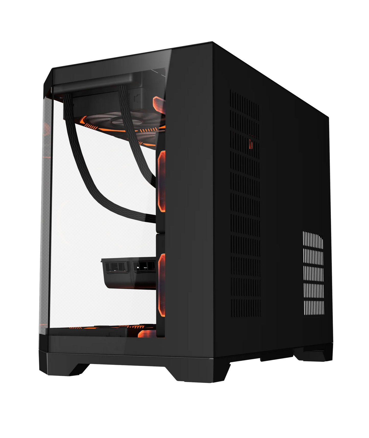 COOLMAN SPECTRA CASE M-ATX CASE W/ TEMPERED GLASS SIDE PANEL, LCD SCREEN