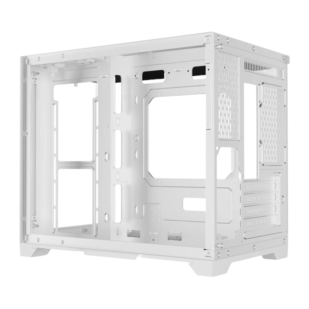 COOLMAN SPECTRA CASE M-ATX CASE W/ TEMPERED GLASS SIDE PANEL, LCD SCREEN