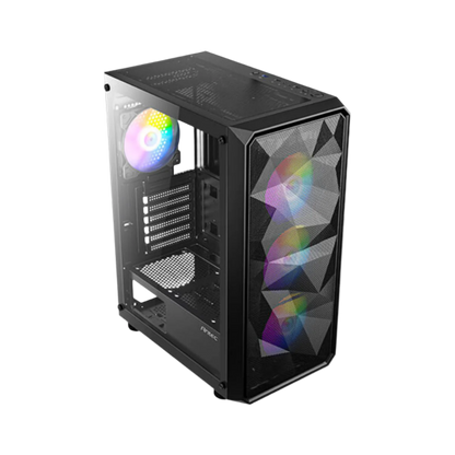 ANTEC AX83 ELITE MID TOWER CASE W/ TEMPERED GLASS SIDE PANEL, 4 RGB FANS (BLACK)