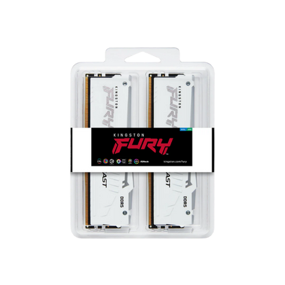 32GB (2X16GB) DDR5-6800 KF568C34BWEAK2-32 CL34 KINGSTON FURY BEAST RGB (WHITE)
