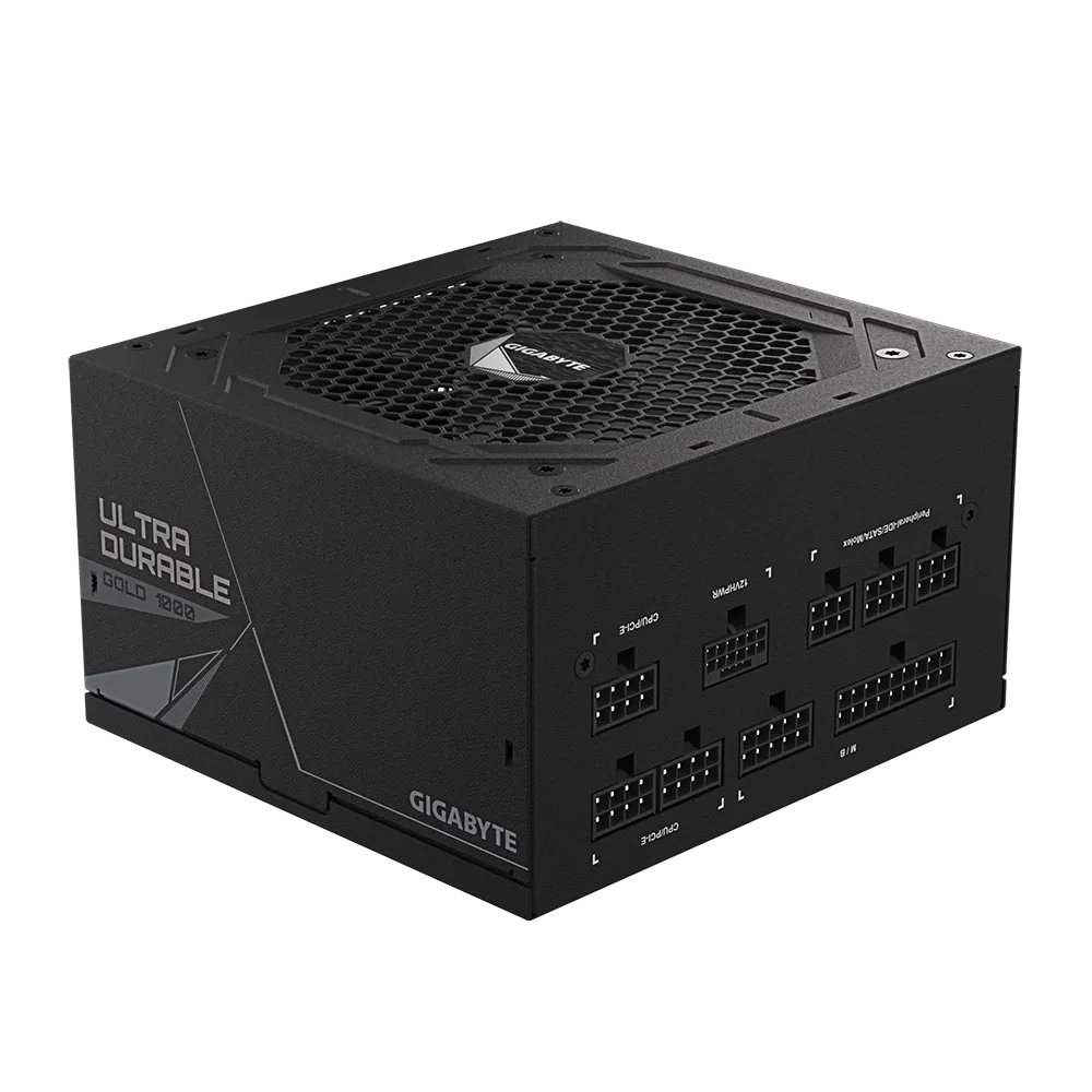 GIGABYTE UD1000GM PG5 1000W PCIE GEN 5.0 1X120MM FAN, 8SATA, 4PCIE, ACTIVE PFC, MODULAR, 80-PLUS GOLD