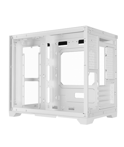 COOLMAN SPECTRA CASE M-ATX CASE W/ TEMPERED GLASS SIDE PANEL, LCD SCREEN