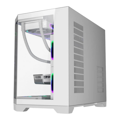 COOLMAN SPECTRA CASE M-ATX CASE W/ TEMPERED GLASS SIDE PANEL, LCD SCREEN