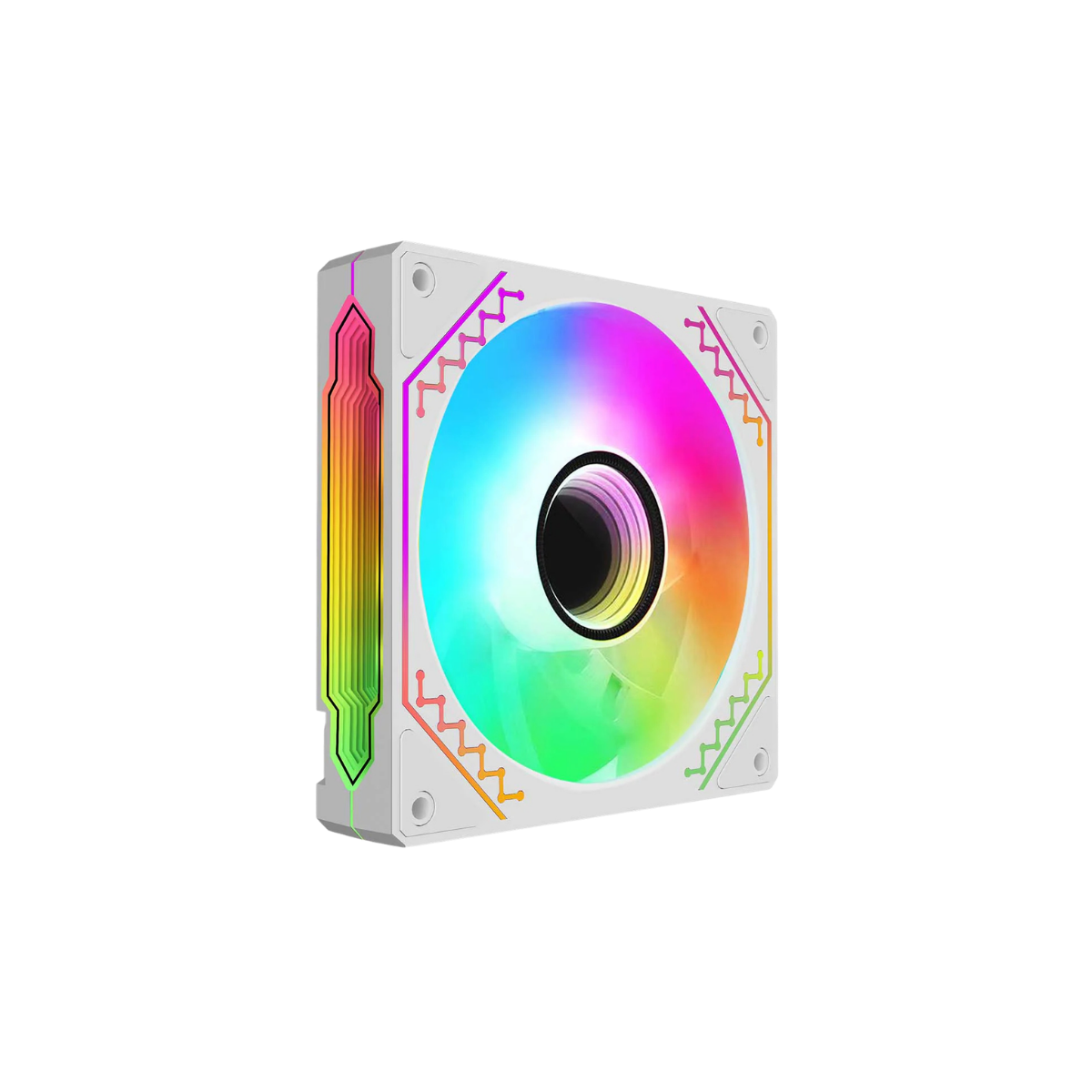 COOLMAN CM-03 INFINITY MIRROR LED ARGB COOLING FAN 1PACK (WHITE)
