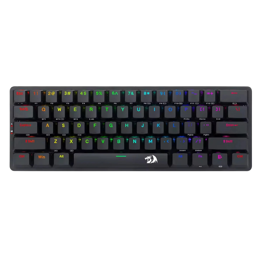 REDRAGON ELISE PRO RGB TRI-MODE 60-KEY MECHANICAL GAMING KEYBOARD (RED SWTCH/SWAPPBL)