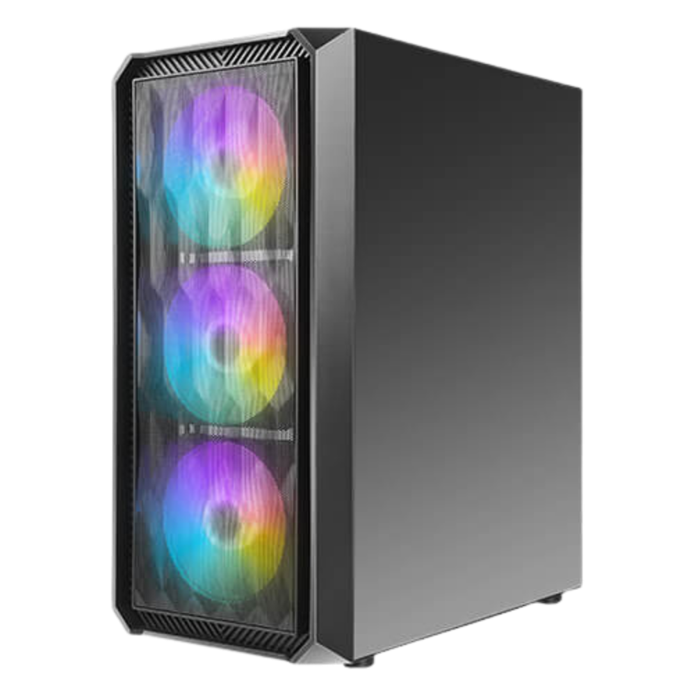 ANTEC NX292 MID TOWER CASE W/ TEMPERED GLASS SIDE PANEL, 4 RGB FANS (BLACK)