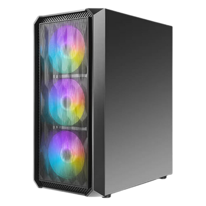 ANTEC NX292 MID TOWER CASE W/ TEMPERED GLASS SIDE PANEL, 4 RGB FANS (BLACK)
