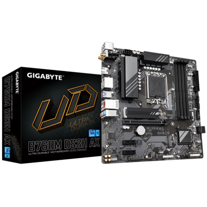 GIGABYTE B760M DS3H AX 4DDR5 2XM.2 MOTHERBOARD (HDMI, 2XDP) WIFI+BT