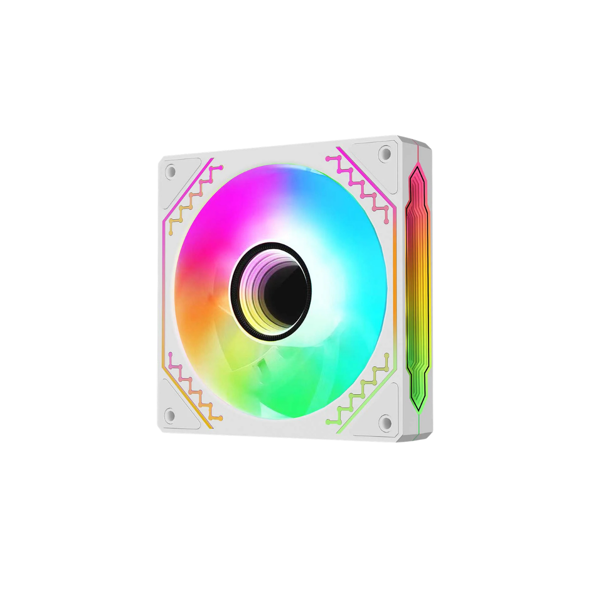 COOLMAN CM-03 INFINITY MIRROR LED ARGB COOLING FAN 1PACK (WHITE)