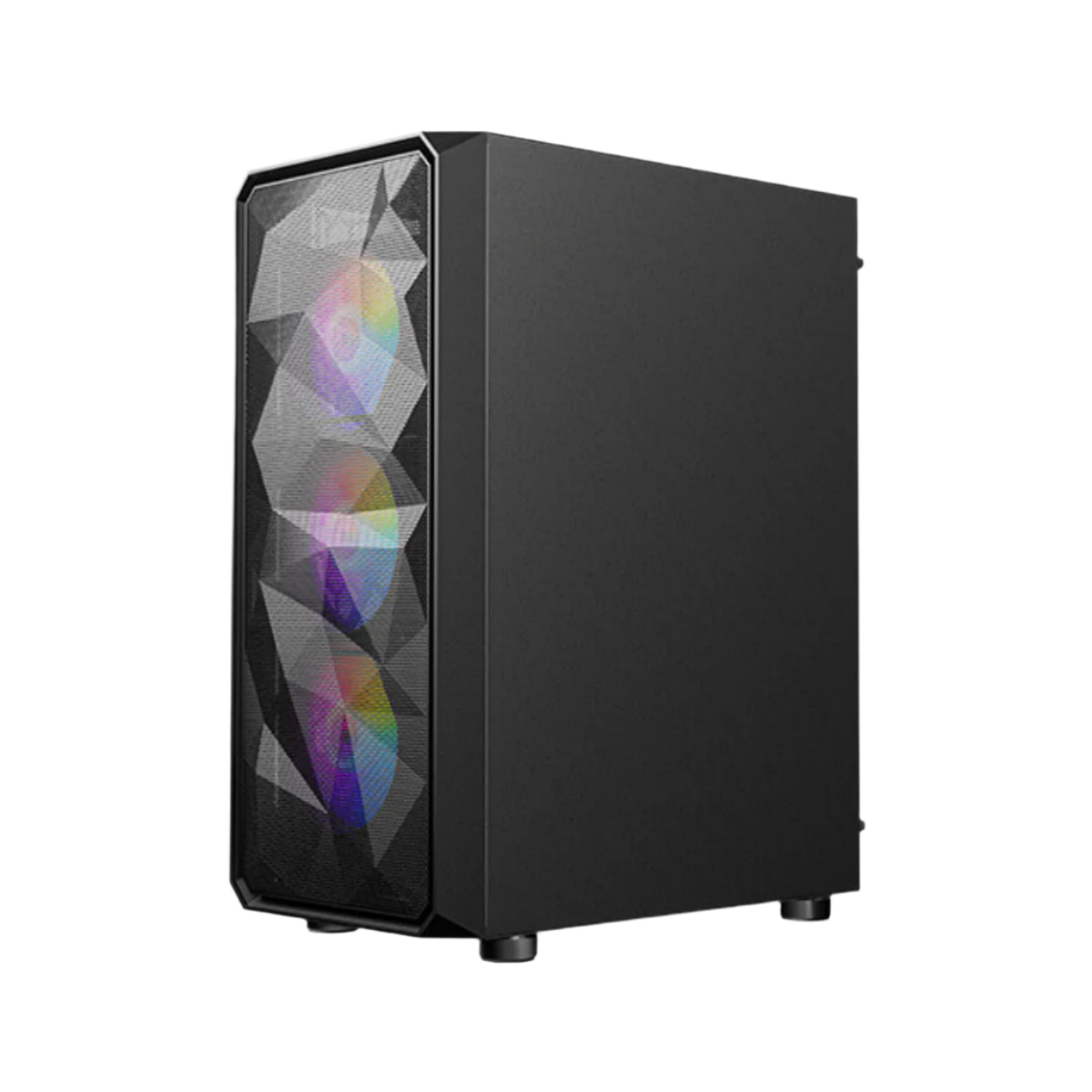 ANTEC AX83 ELITE MID TOWER CASE W/ TEMPERED GLASS SIDE PANEL, 4 RGB FANS (BLACK)
