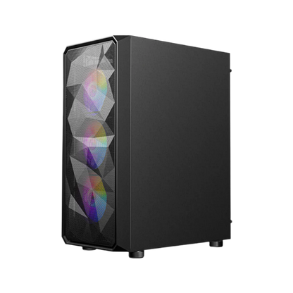 ANTEC AX83 ELITE MID TOWER CASE W/ TEMPERED GLASS SIDE PANEL, 4 RGB FANS (BLACK)